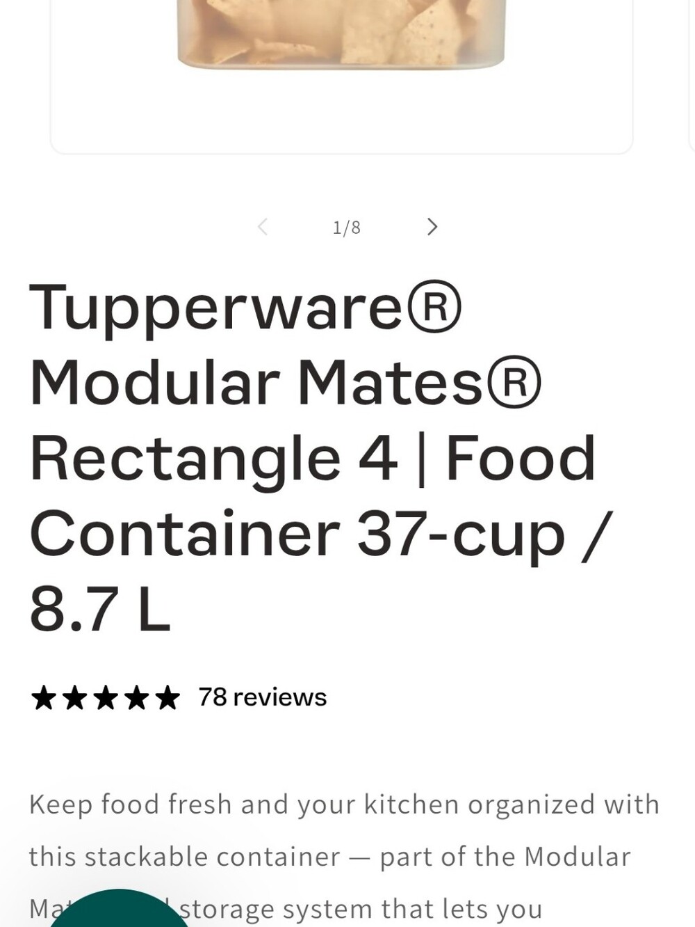 Tupperware Modular Mate Rectangular #4 8.7L - Picture 6 of 6